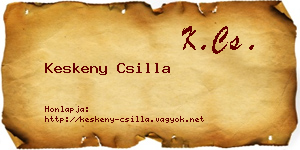 Keskeny Csilla névjegykártya
