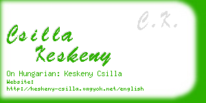 csilla keskeny business card